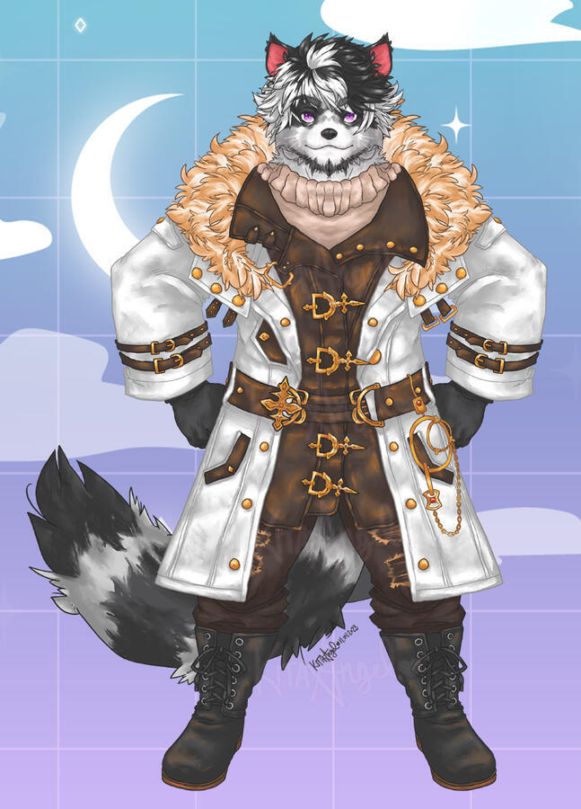 Tito Live2D Rig - Vtuber illustration Split &amp; ready for Live2D rigging.