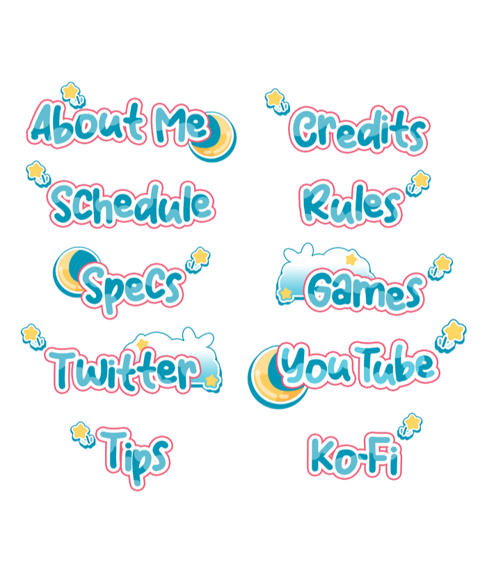 Twitch Panels - Transparent PNG Designed to match logo or theme.